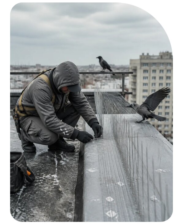 Защита от ворон под ключ в Удомле по цене от 5195 р. | Сенат-Дмл